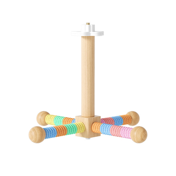 Drevený stojan na hračky pre papagaja, model QW10310, príslušenstvo k klietke, univerzálne, bez koliesok