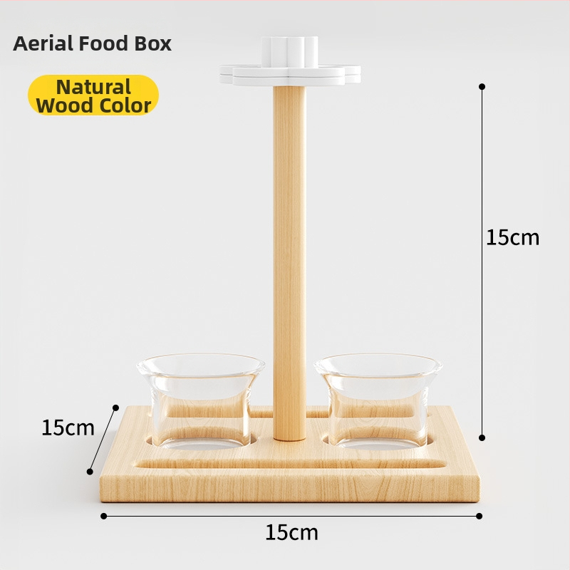 Drevený stojan na hračky pre papagaja, model QW10310, príslušenstvo k klietke, univerzálne, bez koliesok