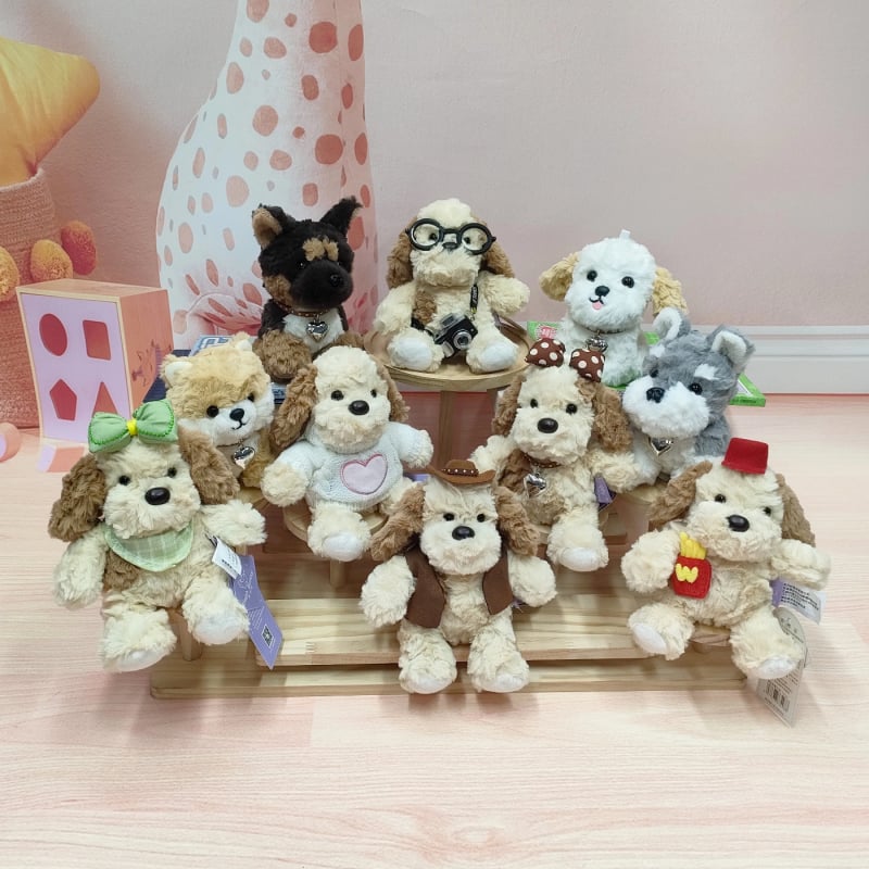 Aranyos Schnauzer plüssjáték – asztali társ és gyerekjáték