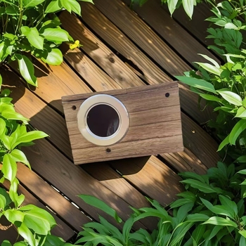 Paulownia drevené hniezdo pre vtáky s platformou, vonkajšie hniezdo pre papagájov