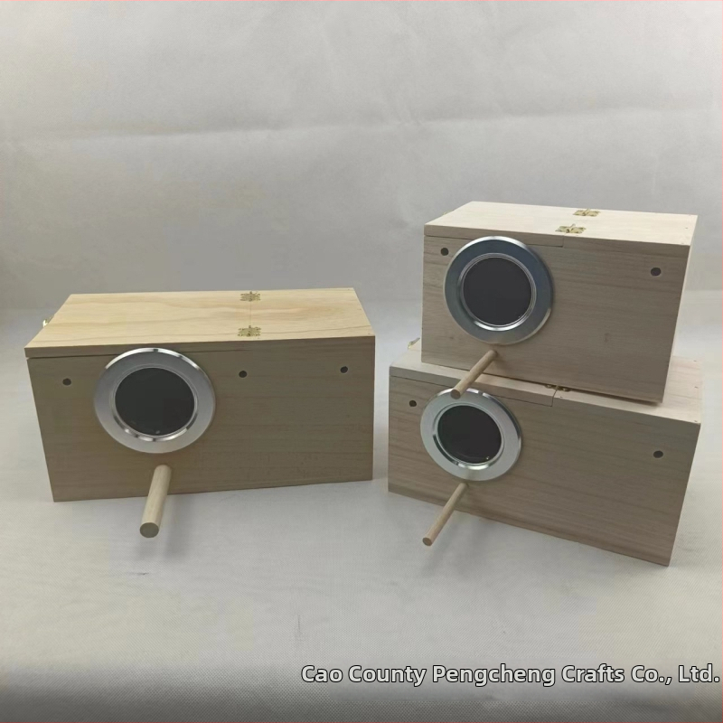 Paulownia drevené hniezdo pre vtáky s platformou, vonkajšie hniezdo pre papagájov
