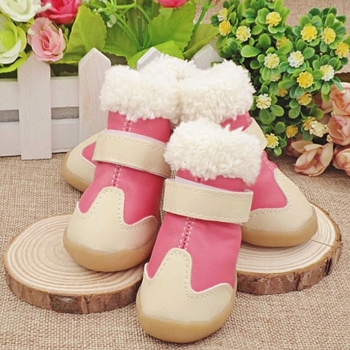 KBL PU βελούδινα παπούτσια για σκύλους με αντιολισθητική σόλα, ζεστά και ανθεκτικά