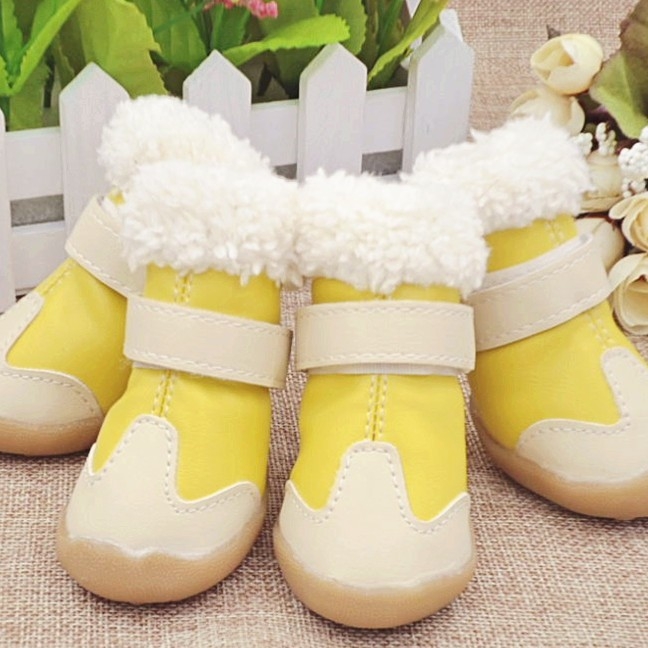 KBL PU βελούδινα παπούτσια για σκύλους με αντιολισθητική σόλα, ζεστά και ανθεκτικά