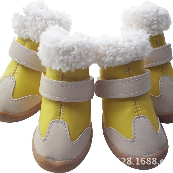 KBL PU βελούδινα παπούτσια για σκύλους με αντιολισθητική σόλα, ζεστά και ανθεκτικά