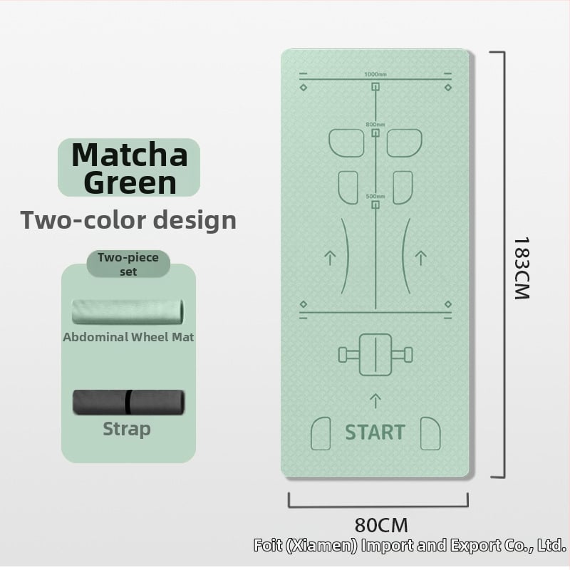 Mat na brucho s líniami navigácie polôh, TPE materiál, hrúbka 8 mm, hmotnosť 850 g