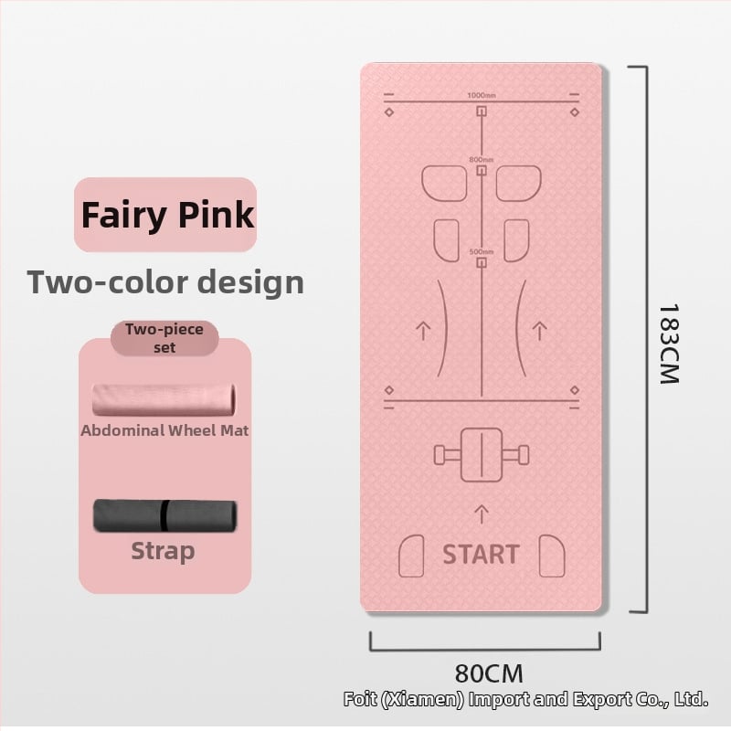 Mat na brucho s líniami navigácie polôh, TPE materiál, hrúbka 8 mm, hmotnosť 850 g