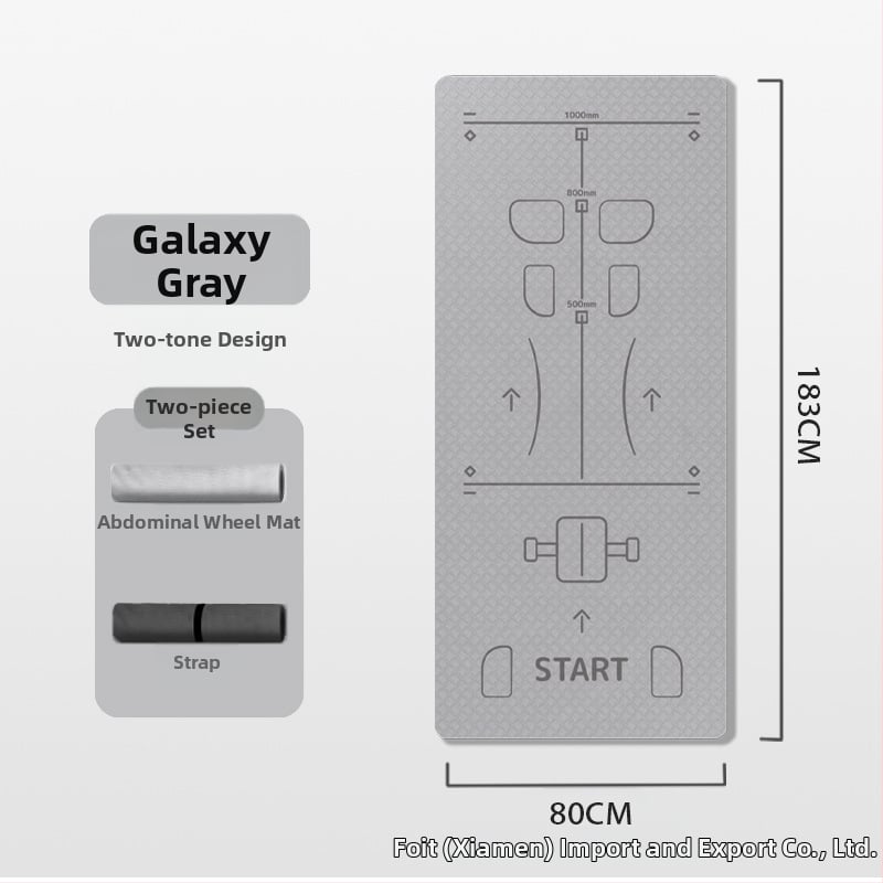 Mat na brucho s líniami navigácie polôh, TPE materiál, hrúbka 8 mm, hmotnosť 850 g