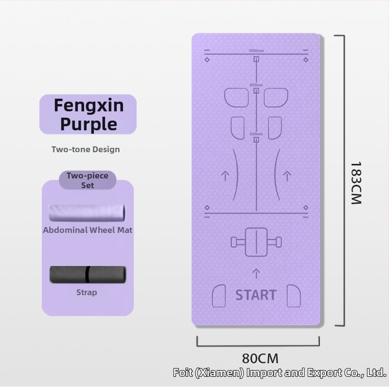 Mat na brucho s líniami navigácie polôh, TPE materiál, hrúbka 8 mm, hmotnosť 850 g