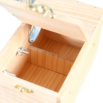 Budgie visací hniezdo z masívneho dreva pre vtáky na rozmnožovanie — značka Happy Parrot