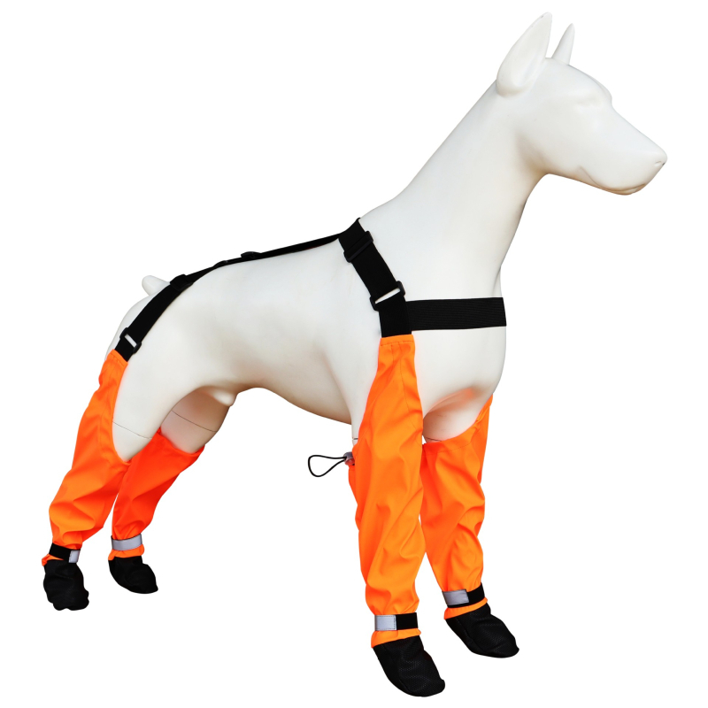 Cizme pentru câini cu elemente reflectorizante, impermeabile, anti-alunecare, rezistente la uzură, din poliester, curea elastică reglabilă