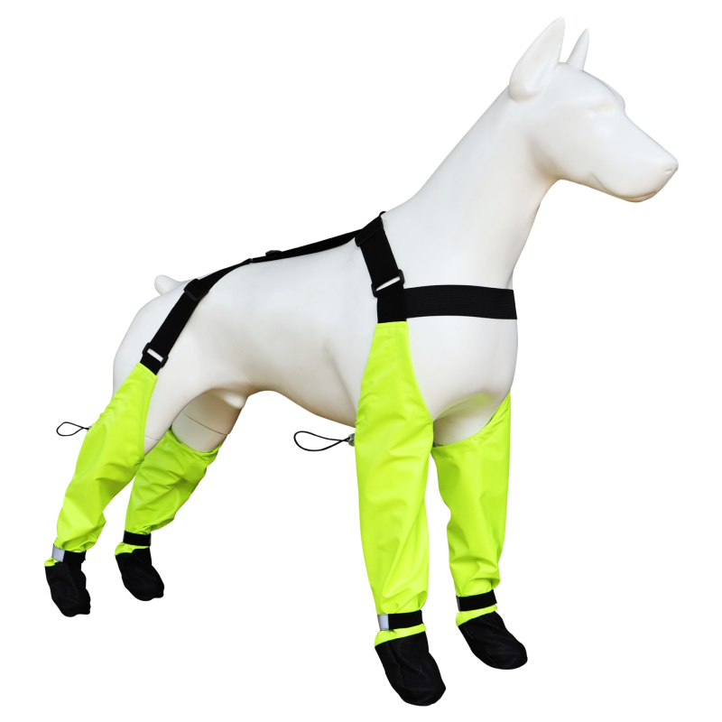 Cizme pentru câini cu elemente reflectorizante, impermeabile, anti-alunecare, rezistente la uzură, din poliester, curea elastică reglabilă