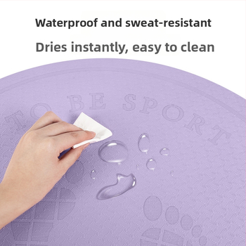 Bezdrôtová podložka na skákanie – tlmenie otrasov a zvuková izolácia, joga podložka, materiál TPE, hmotnosť 1200 g, hrúbka 20 mm, pruhovaný vzor