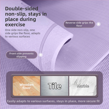 Bezdrôtová podložka na skákanie – tlmenie otrasov a zvuková izolácia, joga podložka, materiál TPE, hmotnosť 1200 g, hrúbka 20 mm, pruhovaný vzor