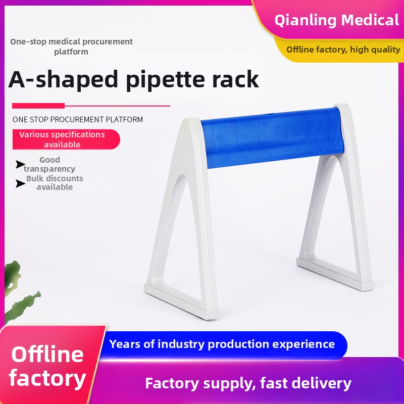 Stojan na pipety v tvare A, dvojstranný plastový diagonálny stojan, 3/4/5/6 otvorov, pôvod Jiangsu, výrobca Qianling
