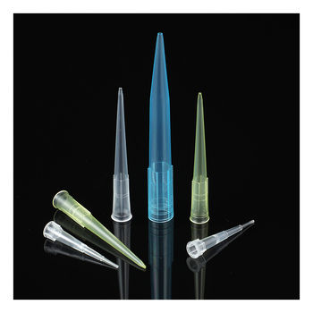 Jednorazové špičky pipety na prenos tekutín — značka Kang Jian Hua; výrobné číslo 13; objemy 10 μL / 200 μL / 1 mL / 5 mL