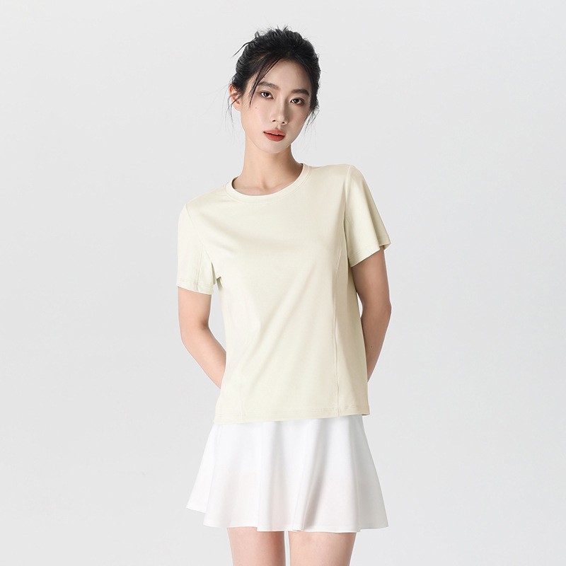 Dámske tričko s okrúhlym výstrihom, krátke rukávy, zmes polyester-spandex