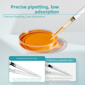 Jednorázové špičky pipety, balené v taškách, univerzálne, Model 10μL-10mL, 130101006, BKAMAMLAB Prémiová kvalita