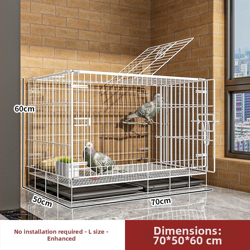 Klietka na holuby – zosilnená kovová konštrukcia pre chov a párenie; Materiál: nízkouhlíková oceľová drôt; Pre vtáky