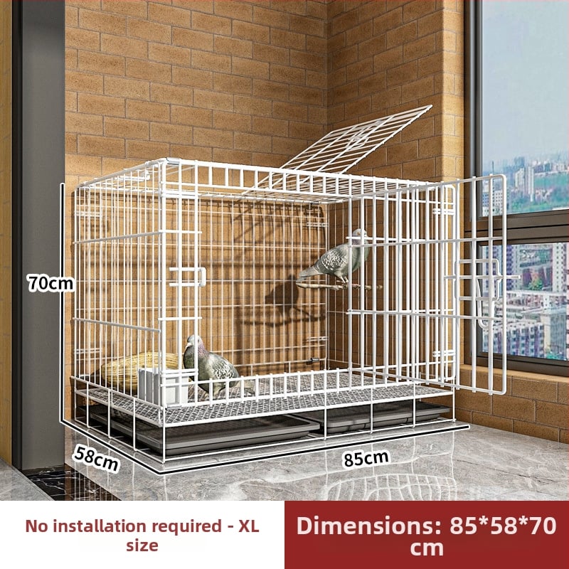 Klietka na holuby – zosilnená kovová konštrukcia pre chov a párenie; Materiál: nízkouhlíková oceľová drôt; Pre vtáky