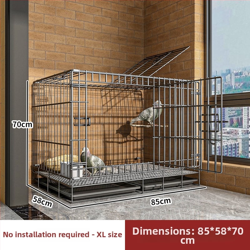Klietka na holuby – zosilnená kovová konštrukcia pre chov a párenie; Materiál: nízkouhlíková oceľová drôt; Pre vtáky