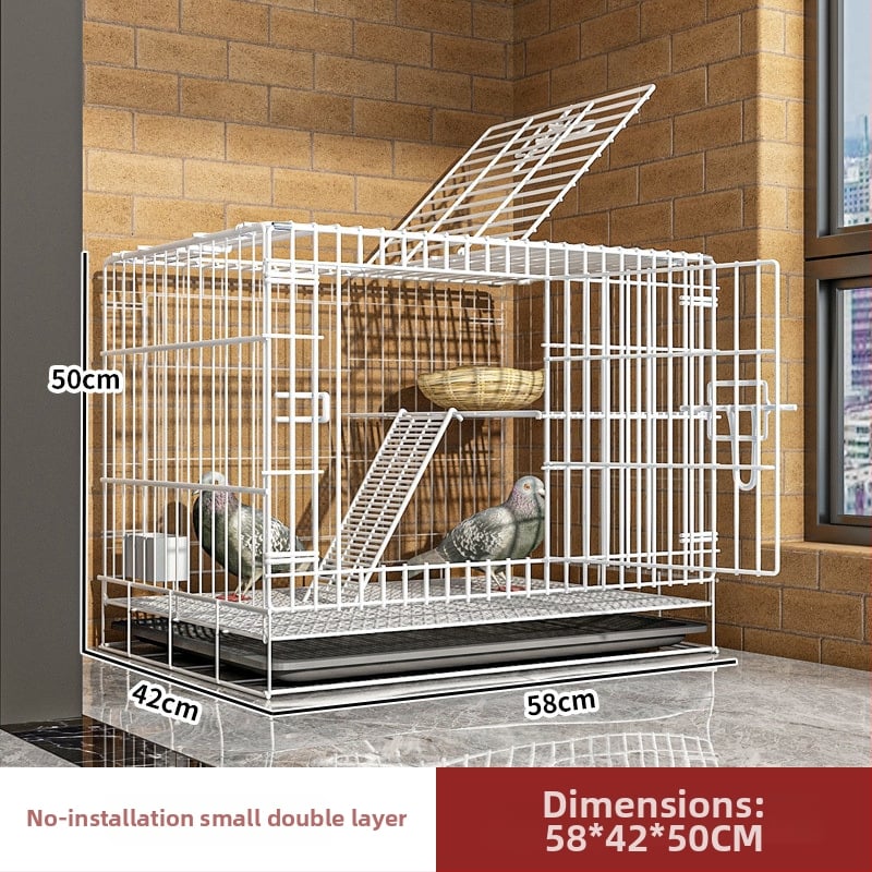 Klietka na holuby – zosilnená kovová konštrukcia pre chov a párenie; Materiál: nízkouhlíková oceľová drôt; Pre vtáky
