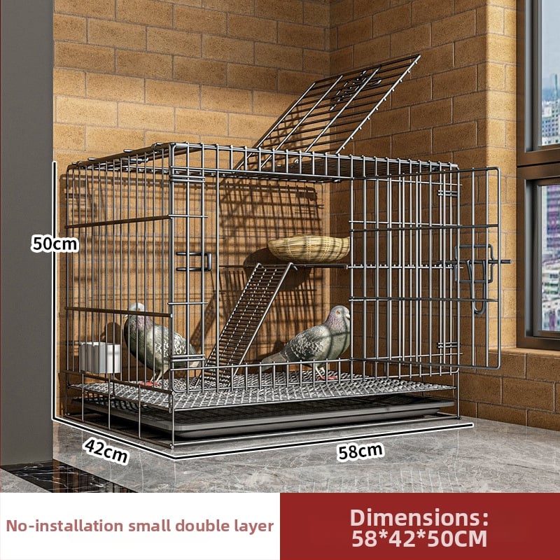 Klietka na holuby – zosilnená kovová konštrukcia pre chov a párenie; Materiál: nízkouhlíková oceľová drôt; Pre vtáky