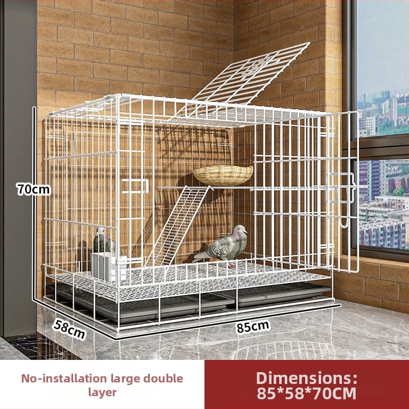 Klietka na holuby – zosilnená kovová konštrukcia pre chov a párenie; Materiál: nízkouhlíková oceľová drôt; Pre vtáky