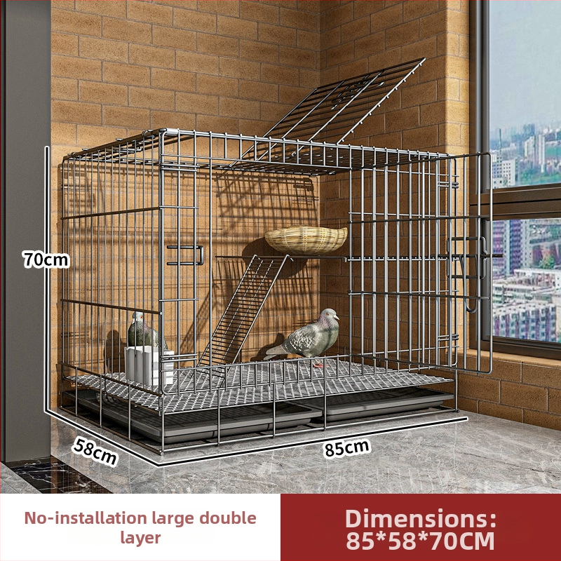 Klietka na holuby – zosilnená kovová konštrukcia pre chov a párenie; Materiál: nízkouhlíková oceľová drôt; Pre vtáky
