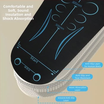 Podložka na brucho koliesko s tlmením nárazov, protišmytová plocha, z peny