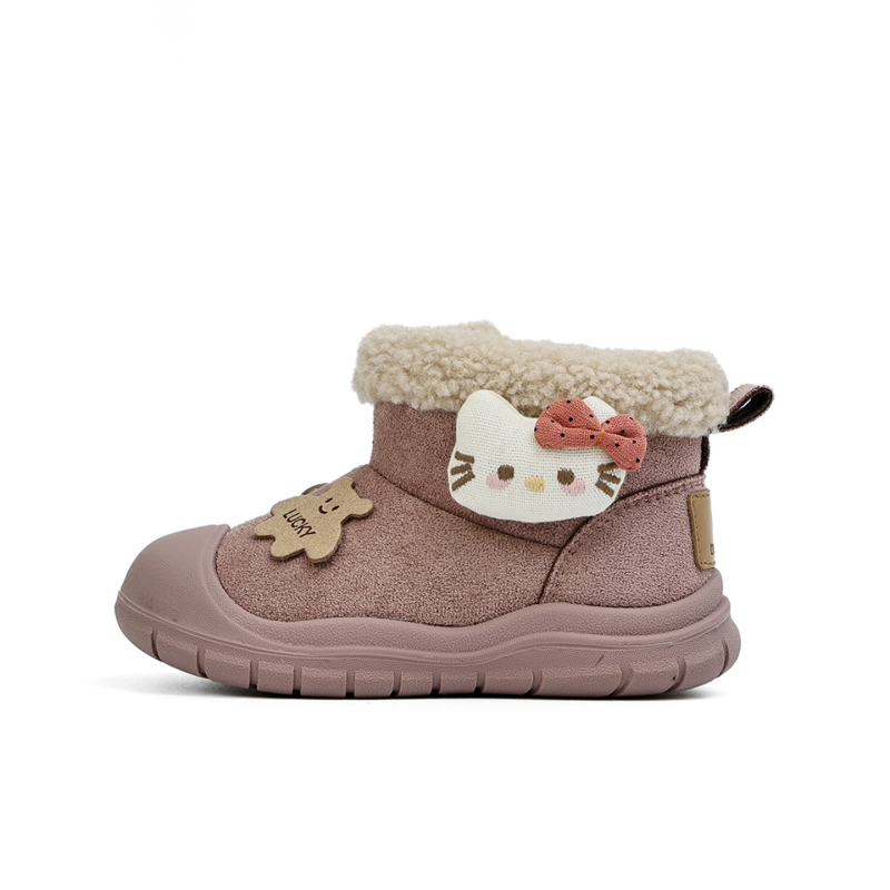 Detské členkové topánky – vrchný materiál z baránieho veluru Ultra-Fiber, gumová podrážka, zima, športový štýl