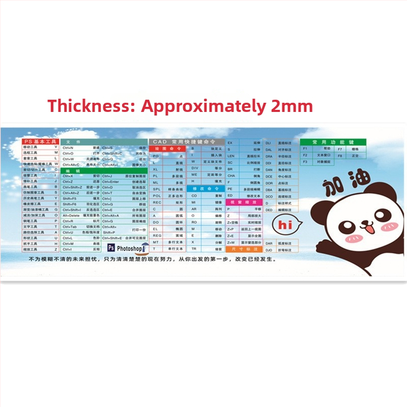 Divpusēja gumijas peles paliktnis ar pretslīdējošu virsmu, pielāgojams, ar karikatūras motīvu