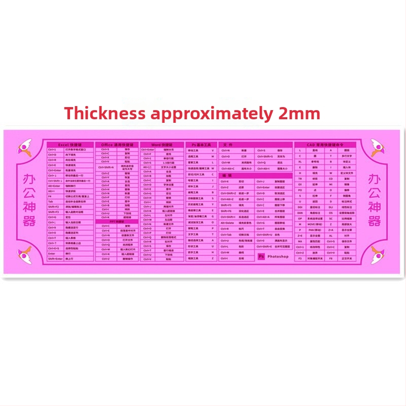 Divpusēja gumijas peles paliktnis ar pretslīdējošu virsmu, pielāgojams, ar karikatūras motīvu