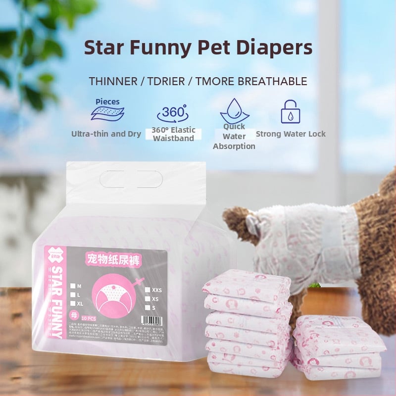 Plienky pre domácich miláčikov – netkaný textil; pre samice; menštruačné nohavice