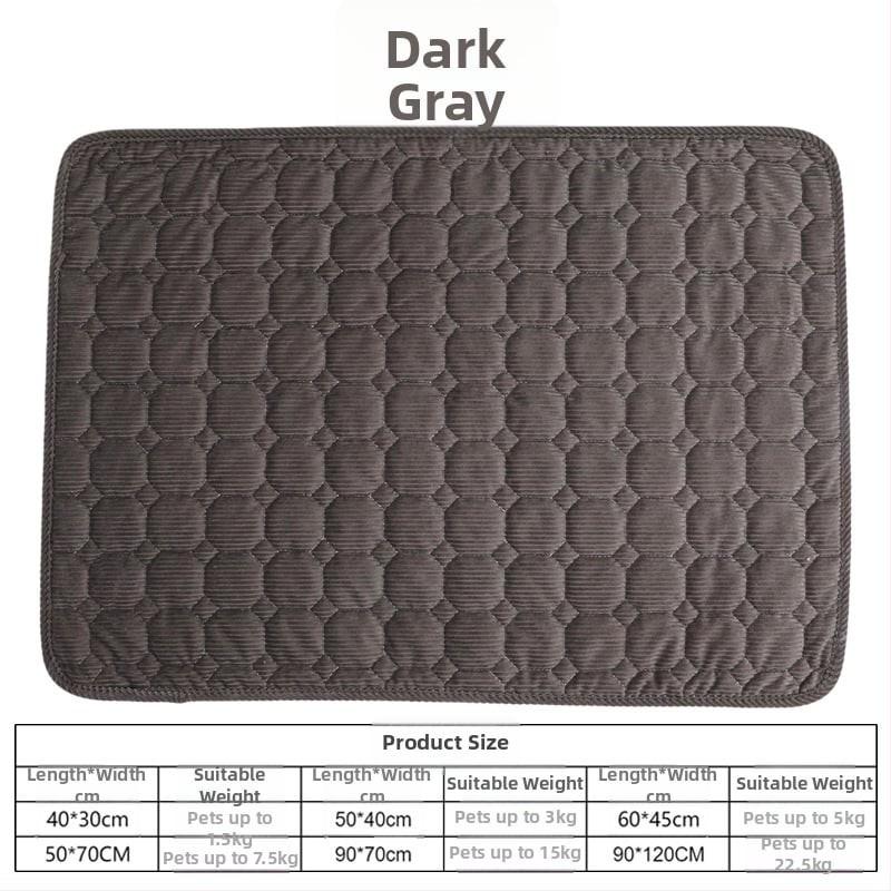 Corduroy psia podložka pre všetky ročné obdobia, hrubšia, proti škrabaniu, prateľná, odolná voči opotrebeniu, protišmyková spacie podložka pre domáce zvieratá