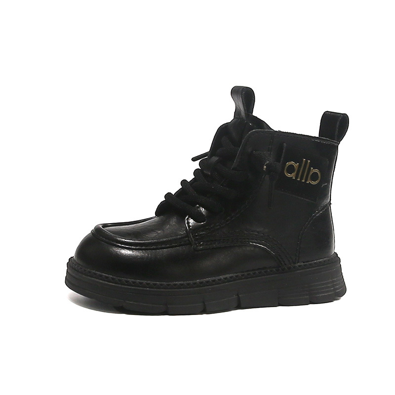 Detské zimné topánky v britskom štýle, umelá koža, fleecová podšívka, bočný zips, gumová podrážka