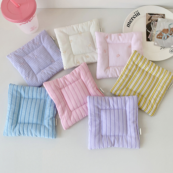 Podložka pod pohár – HISOCUTE, polyester + bavlna, štvorcový tvar, pruhovaný / jednofarebný vzor, Kód ZHD01