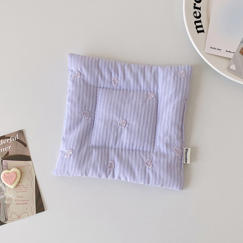 Podložka pod pohár – HISOCUTE, polyester + bavlna, štvorcový tvar, pruhovaný / jednofarebný vzor, Kód ZHD01