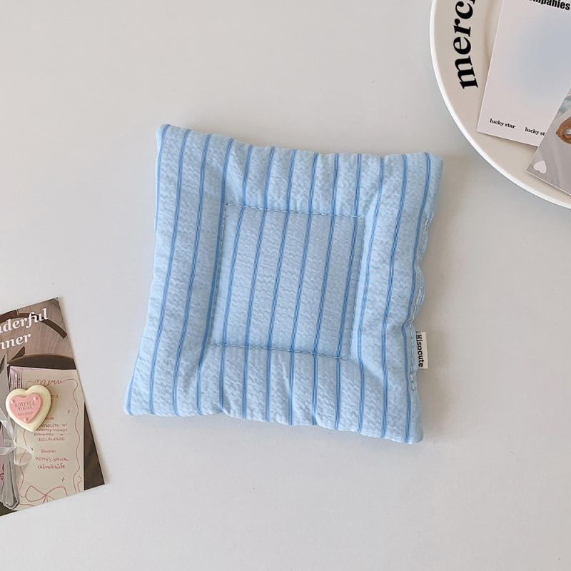 Podložka pod pohár – HISOCUTE, polyester + bavlna, štvorcový tvar, pruhovaný / jednofarebný vzor, Kód ZHD01