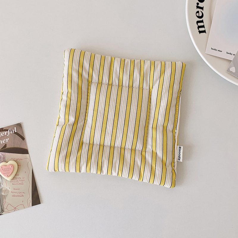 Podložka pod pohár – HISOCUTE, polyester + bavlna, štvorcový tvar, pruhovaný / jednofarebný vzor, Kód ZHD01