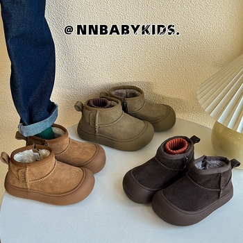 Detské zimné topánky, vodotesné, teplé, nízky členok, bočný zips