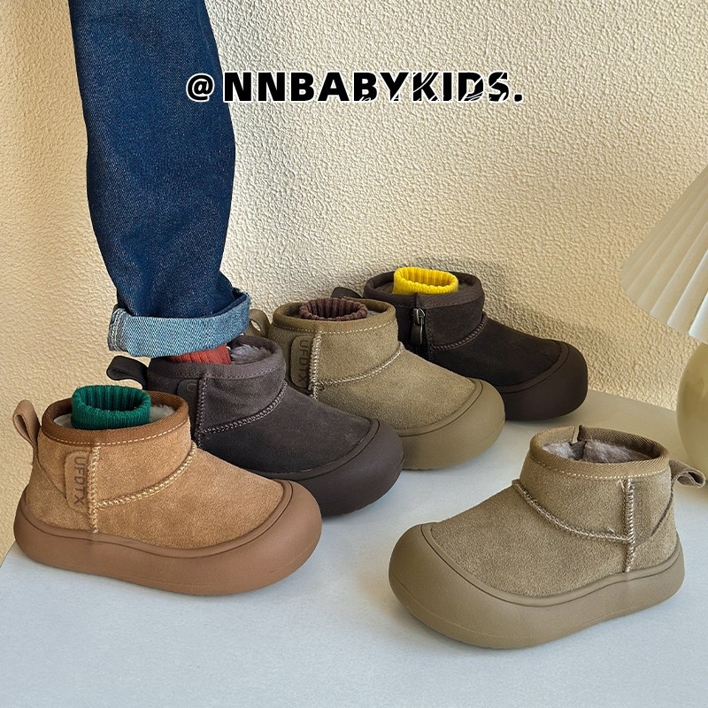 Detské zimné topánky, vodotesné, teplé, nízky členok, bočný zips