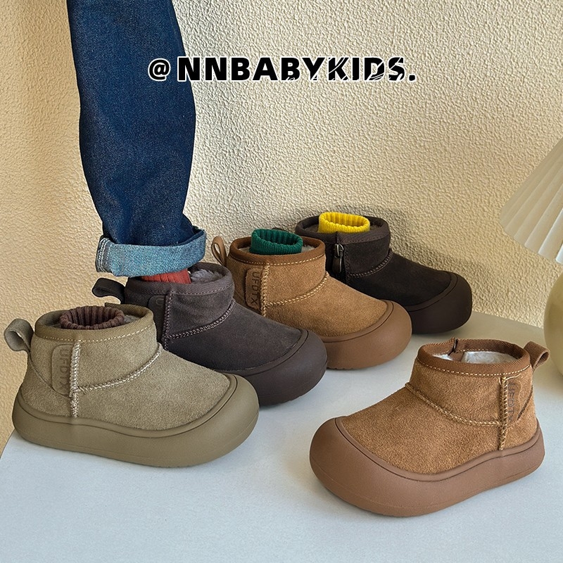 Detské zimné topánky, vodotesné, teplé, nízky členok, bočný zips