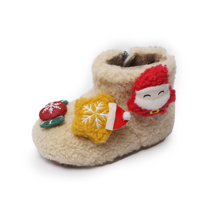 Detské snehové topánky, vršok z kože a kožušiny, nízky golier, bočný zips, teplé a protišmykové