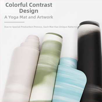 Jógová podložka z PU a gumy, protišmyková, pruhovaný vzor, hrúbka 4,5 mm, hmotnosť 3 kg, prispôsobiteľné pre domáce použitie