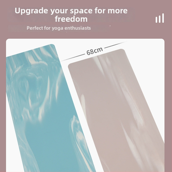 Jógová podložka z PU a gumy, protišmyková, pruhovaný vzor, hrúbka 4,5 mm, hmotnosť 3 kg, prispôsobiteľné pre domáce použitie