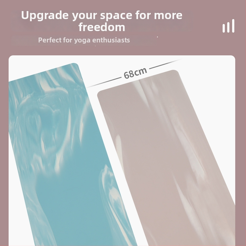 Jógová podložka z PU a gumy, protišmyková, pruhovaný vzor, hrúbka 4,5 mm, hmotnosť 3 kg, prispôsobiteľné pre domáce použitie