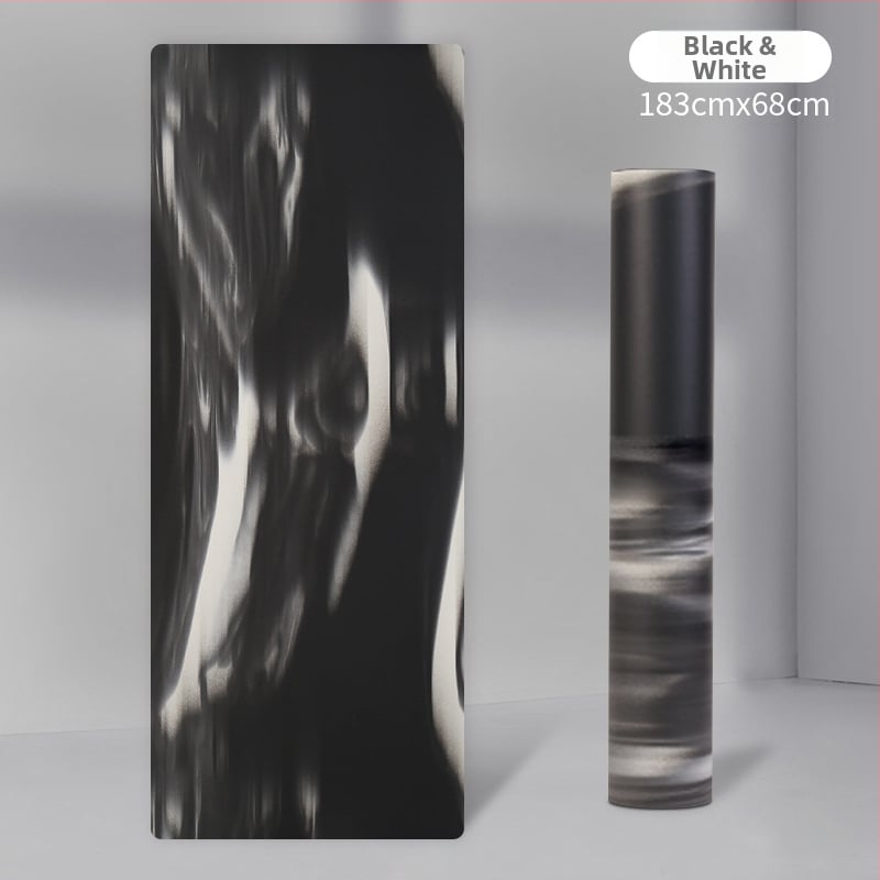 Jógová podložka z PU a gumy, protišmyková, pruhovaný vzor, hrúbka 4,5 mm, hmotnosť 3 kg, prispôsobiteľné pre domáce použitie