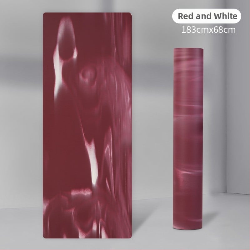 Jógová podložka z PU a gumy, protišmyková, pruhovaný vzor, hrúbka 4,5 mm, hmotnosť 3 kg, prispôsobiteľné pre domáce použitie