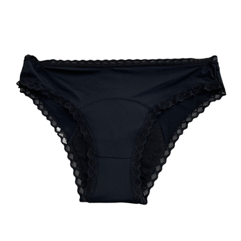 Žensko menstrualno donje rublje s čipkom, prozračni najlon, otporno na curenje, srednji dio struka, pleteni materijal, podstava u rozkroku od pamuka