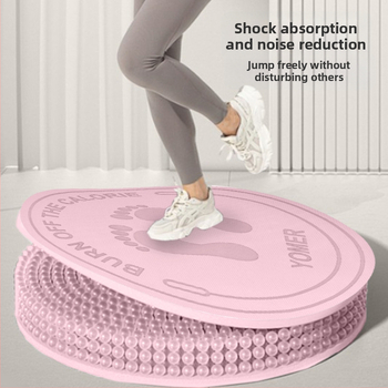 TPE mat na skákanie cez šnúru, hrúbka 6 mm, tlmiaci, protišmykový, geometrický vzor